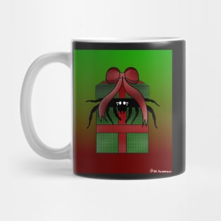 Christmas Present Spider (Plain/Background) Mug